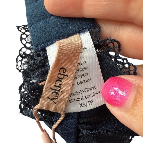 NWT Eberjey Women’s Rosalia Tencel Modal Bralette in Navy in size XS - Picture 7 of 7